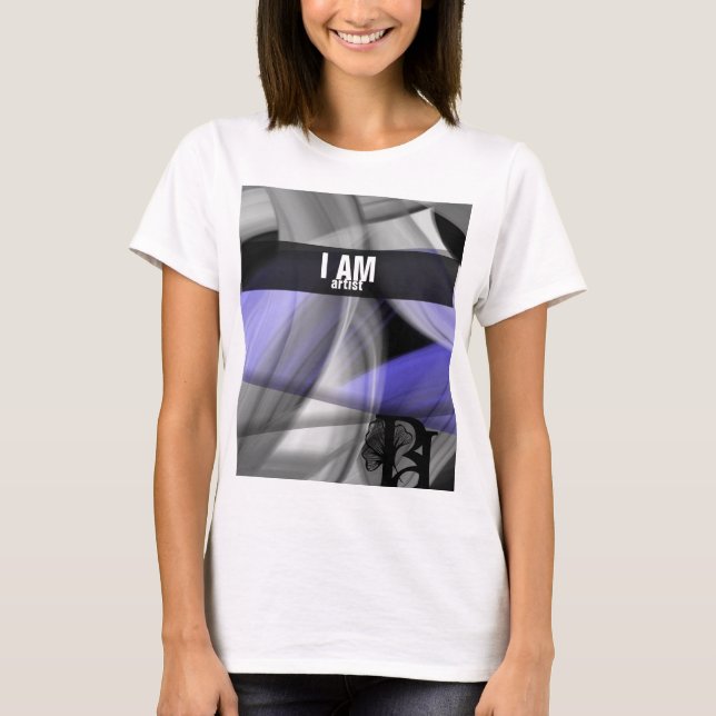 I AM T-Shirt Trend Abstrato Violet (Frente)