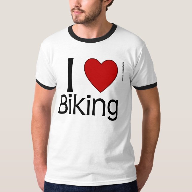 I Camisa De Bicicleta De Coração (Frente)