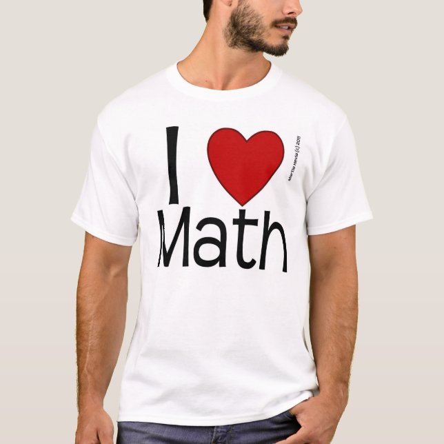 I Camisa de Matemática do Coração (Frente)
