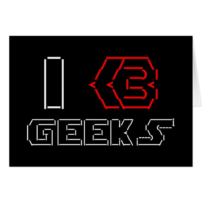 I Cartões de saudação ASCII ART Geeks (Frente Horizontal)