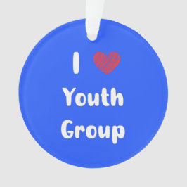 I Coração Jovens Grupo de Jovens Ornamento Acrílic