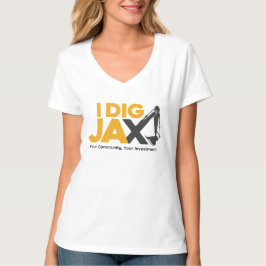 I Dig Jax V Camisa Do Pescoço
