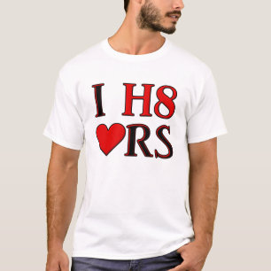 I H8 Camisa Engraçada pelo Coração