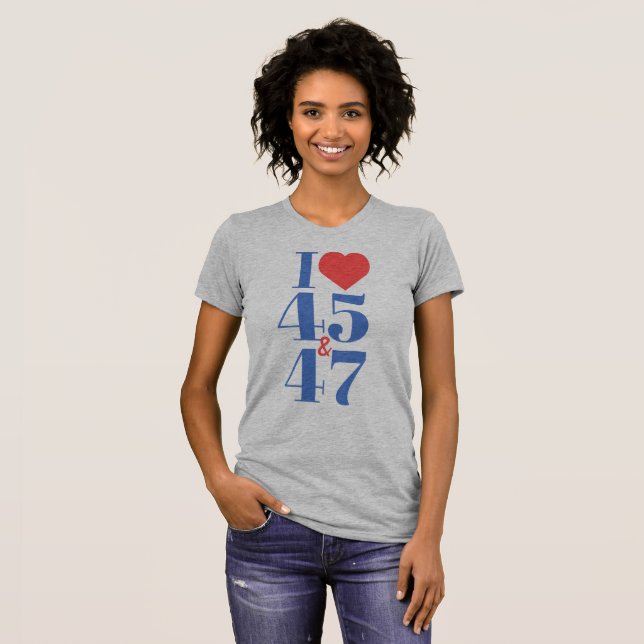 I Heart 45 & 47 T-Shirt (Frente Completa)