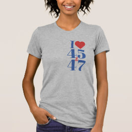 I Heart 45 & 47 T-Shirt Assimétrico