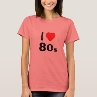 "I Heart anos 80" Camiseta Ringer