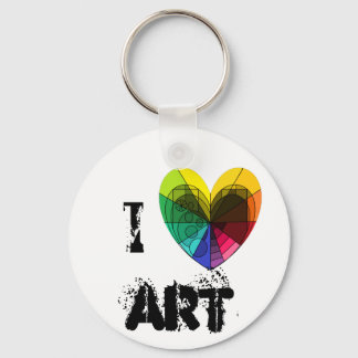 "I [Heart] Art" chaveiro
