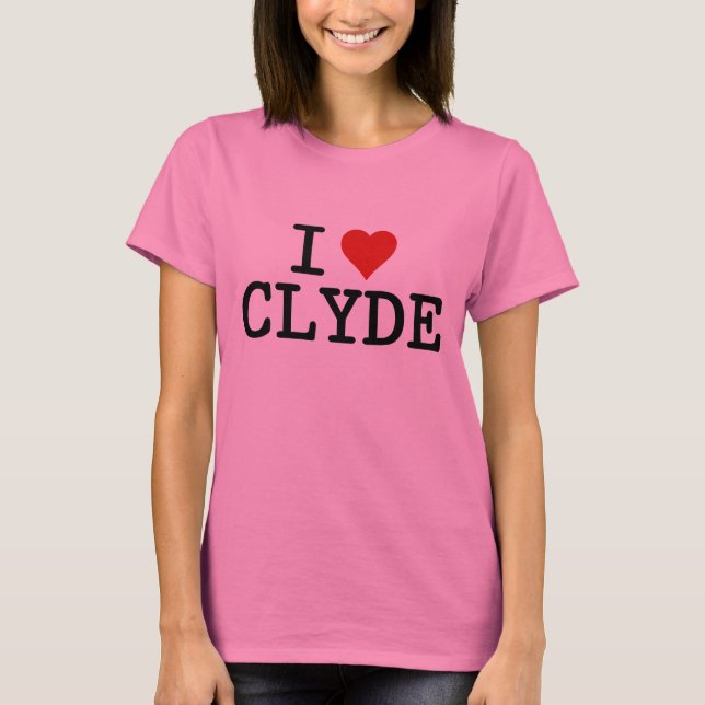 I Heart Clyde Womens Ringer T-shirt (Frente)