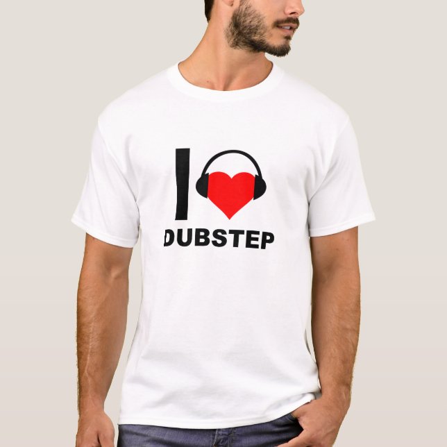 I Heart Dubstep Engraçado T-shirt (Frente)