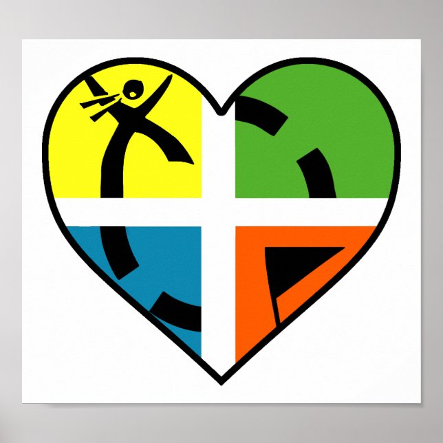 I Heart Geocaching Engraçado Poster (Frente)
