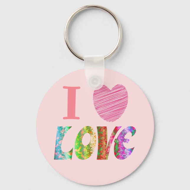 I Heart Love Chaveiro (Frente)