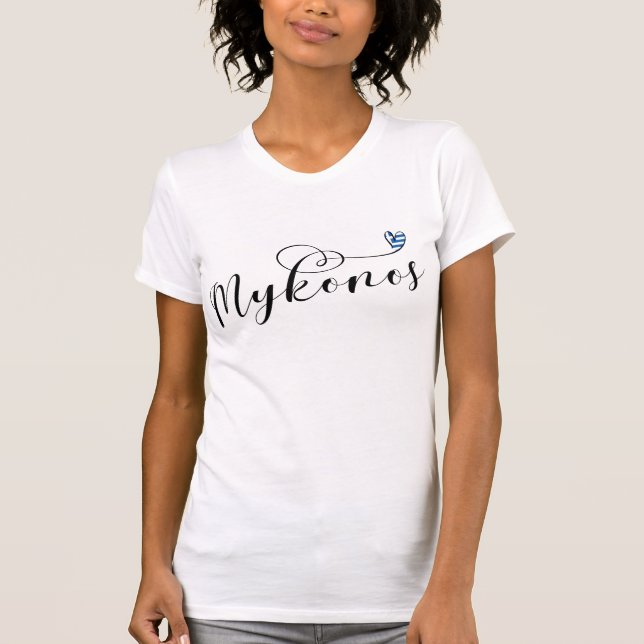 I Heart Mykonos, T-Shirt Grécia (Frente)