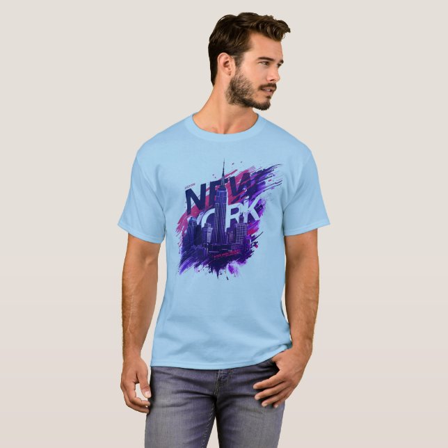 I Heart NYC" T-shirt - Casual New York City Urban  (Frente Completa)