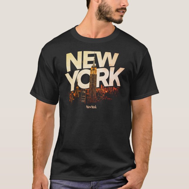 I Heart NYC" T-shirt - Casual New York City Urban  (Frente)