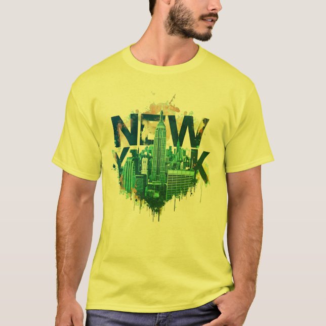 I Heart NYC" T-shirt - Casual New York City Urban  (Frente)