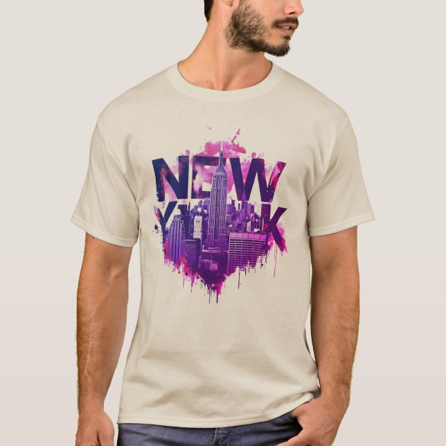 I Heart NYC" T-shirt - Casual New York City Urban  (Frente)