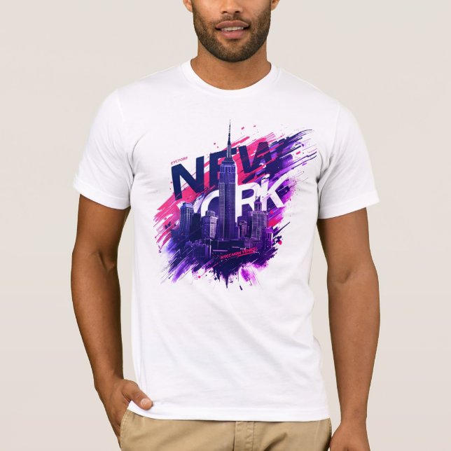 I Heart NYC" T-shirt - Casual New York City Urban  (Frente)
