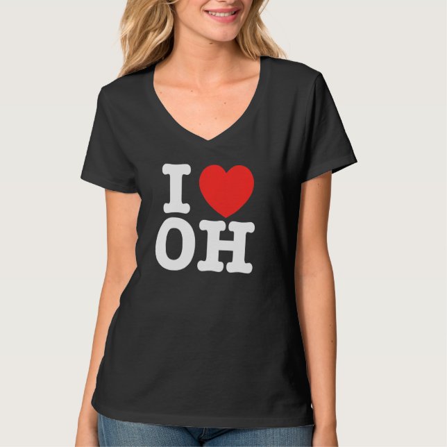 I Heart Ohio (OH) Amo Pullover Hoodie (Frente)