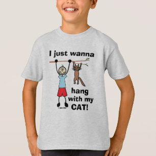 I Just Want to Hang With My Cat! Humorous T-Shirt