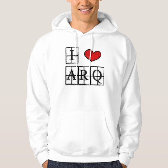 I love ARQ Moletom estampado (Frente)