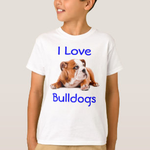 I Love Bulldogs Camisetas de crianças (Ajustados t