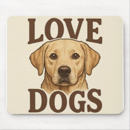 I Love Dogs Mouse Pad