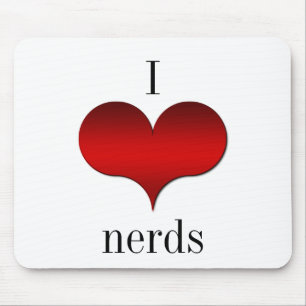 I Love (Heart) Nerd Mousepad