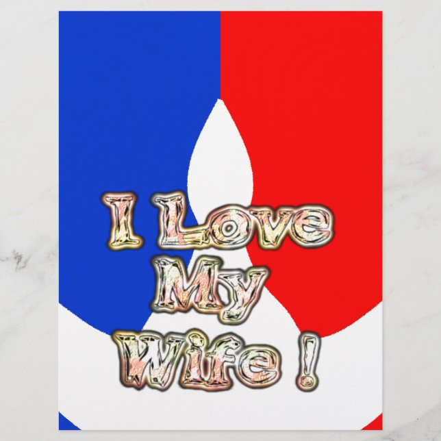 "I Love My Wife" Art Impressão (Frente)