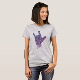 "I Love You" - Camisa Americana de Linguagem de Si