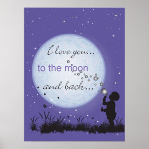 I Love You to the Moon and Back Poster