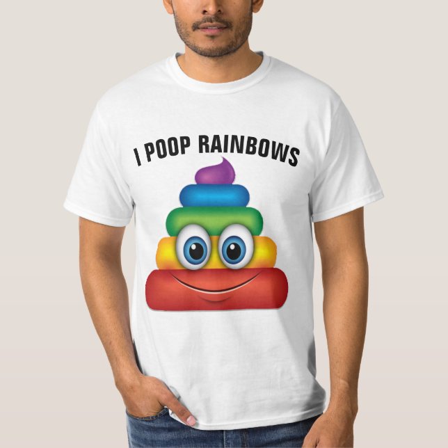 I POOP RAINBOWS Funny T-Shirts (Frente)