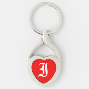 "I" Red Heart Chaveiro