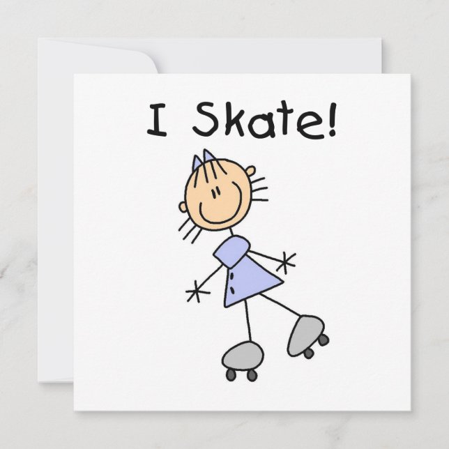 I Skate - Rapariga Roller Skater (Frente)