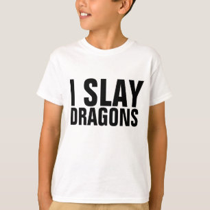 I SLAY DRAGONS Boys T-Shirts masculinas
