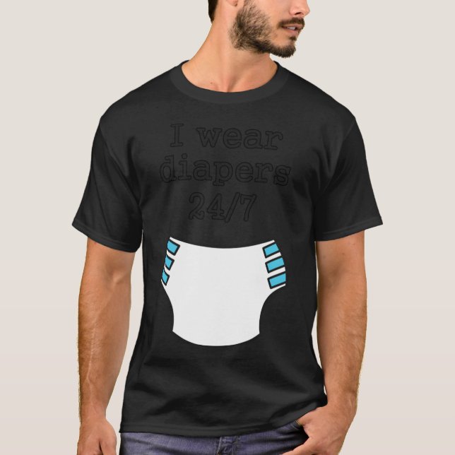 I wear diapers 247 Essential T-Shirt (Frente)