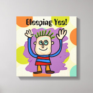 Iá Sangrento! Canvas esticada