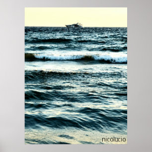 Iate e Mar. Impressão, Poster de valor (Matte)