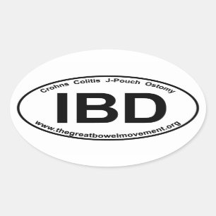 IBD - etiqueta do Oval da colite de Crohns