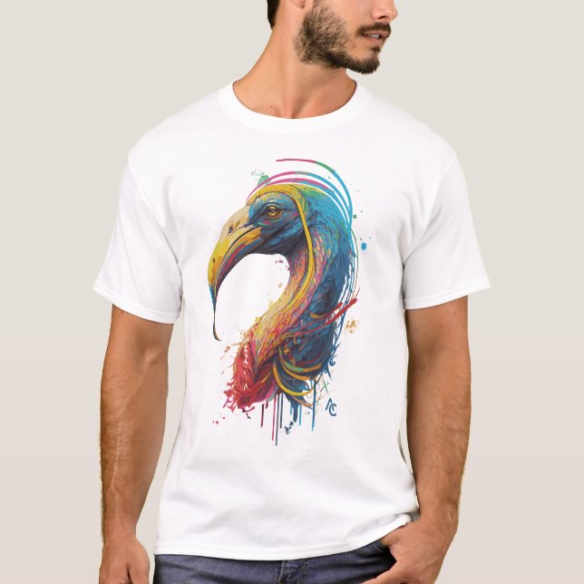 Ibis - T-Shirt De Corte De Tinta De Grafite (Frente)