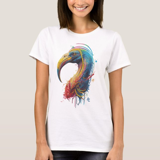 Ibis - T-Shirt De Corte De Tinta De Grafite (Frente)