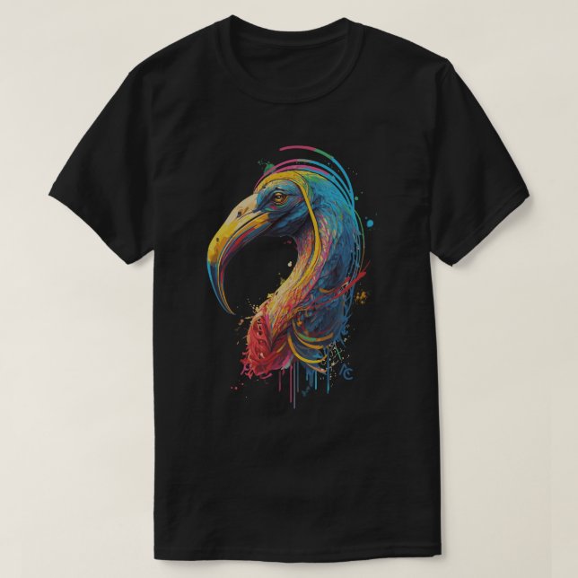 Ibis - T-Shirt De Corte De Tinta De Grafite (Frente do Design)