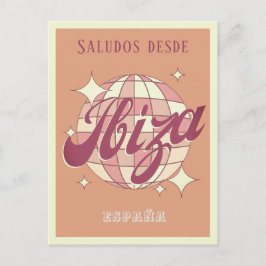 Ibiza España retro vintage partido Cartão postal