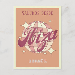 Ibiza España retro vintage partido Cartão postal