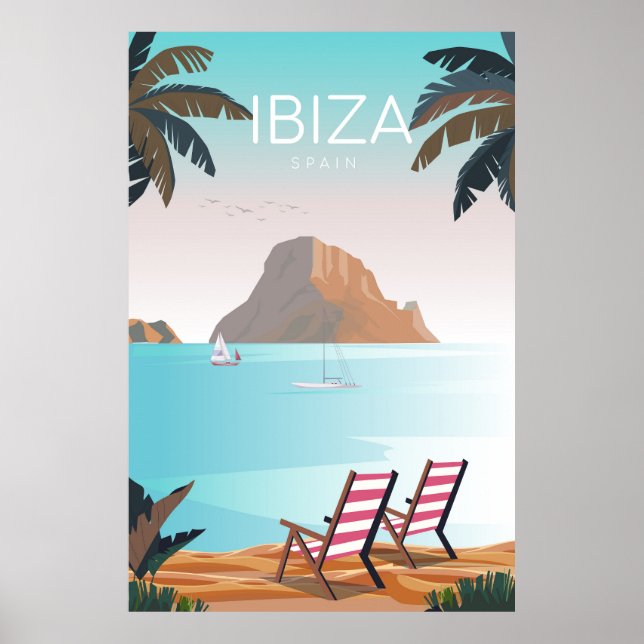 Ibiza poster de viagens (Frente)