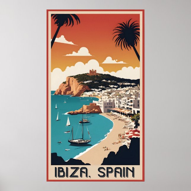 Ibiza, Poster de viagens Espanha (Frente)