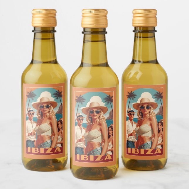 Ibiza, Poster de viagens Espanha (Garrafas)