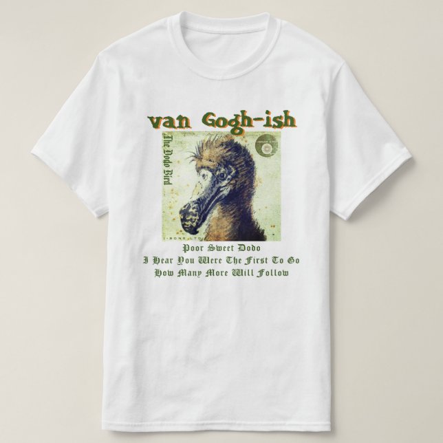 IBONELTD. T-SHIRT VAN GOGHISH DODO (Frente do Design)
