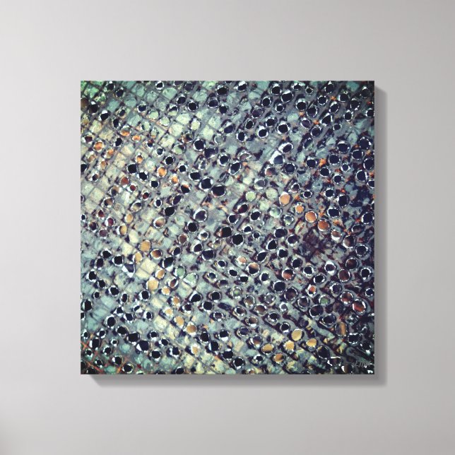 Ice Metal Fire Pit Screen Stretched Canvas Print (Frente)