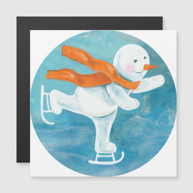 Ice Skating Snowman (Frente/Verso)