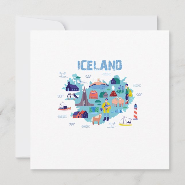 Iceland map (Frente)